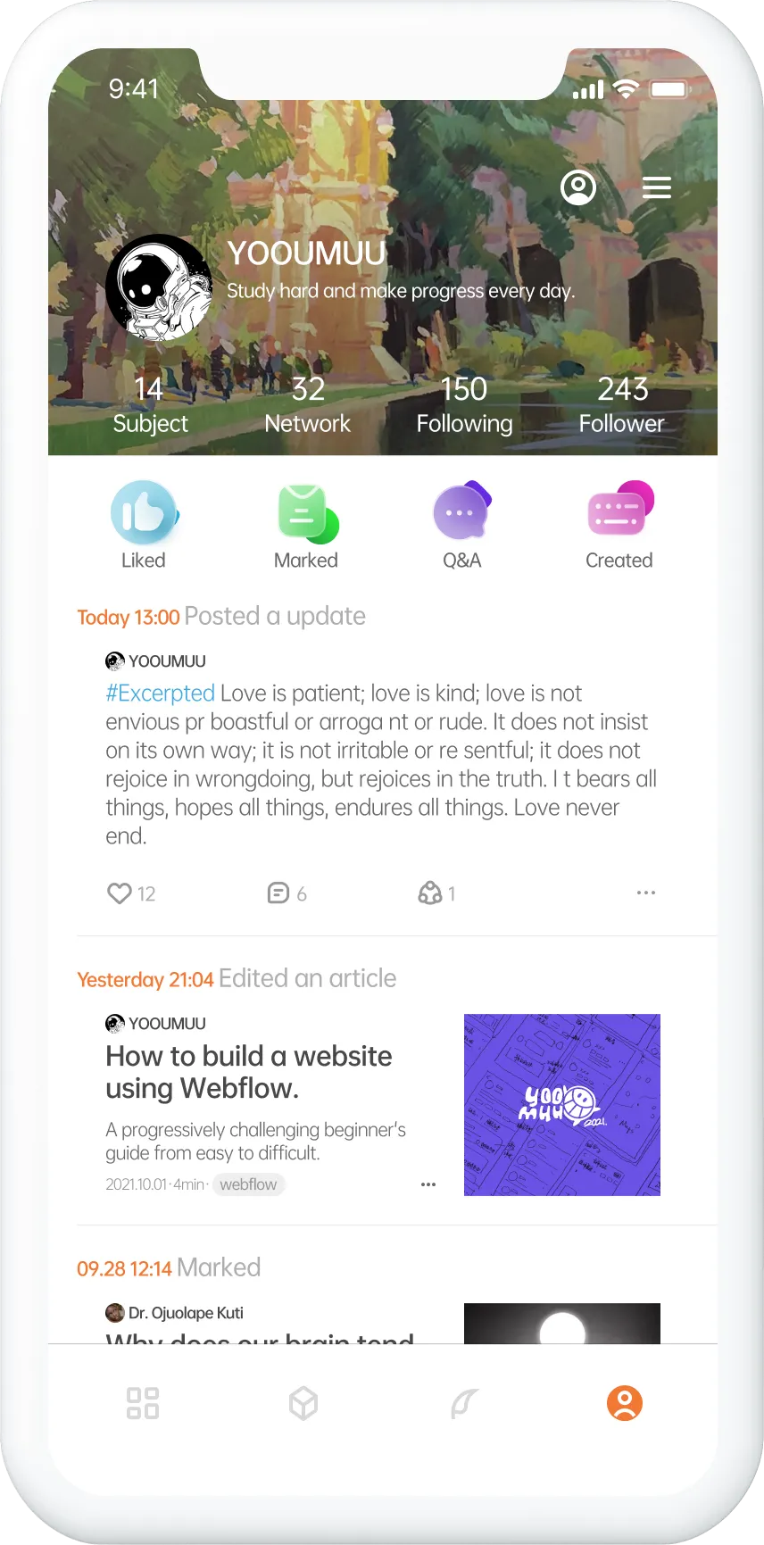 PolySkills app prototype.