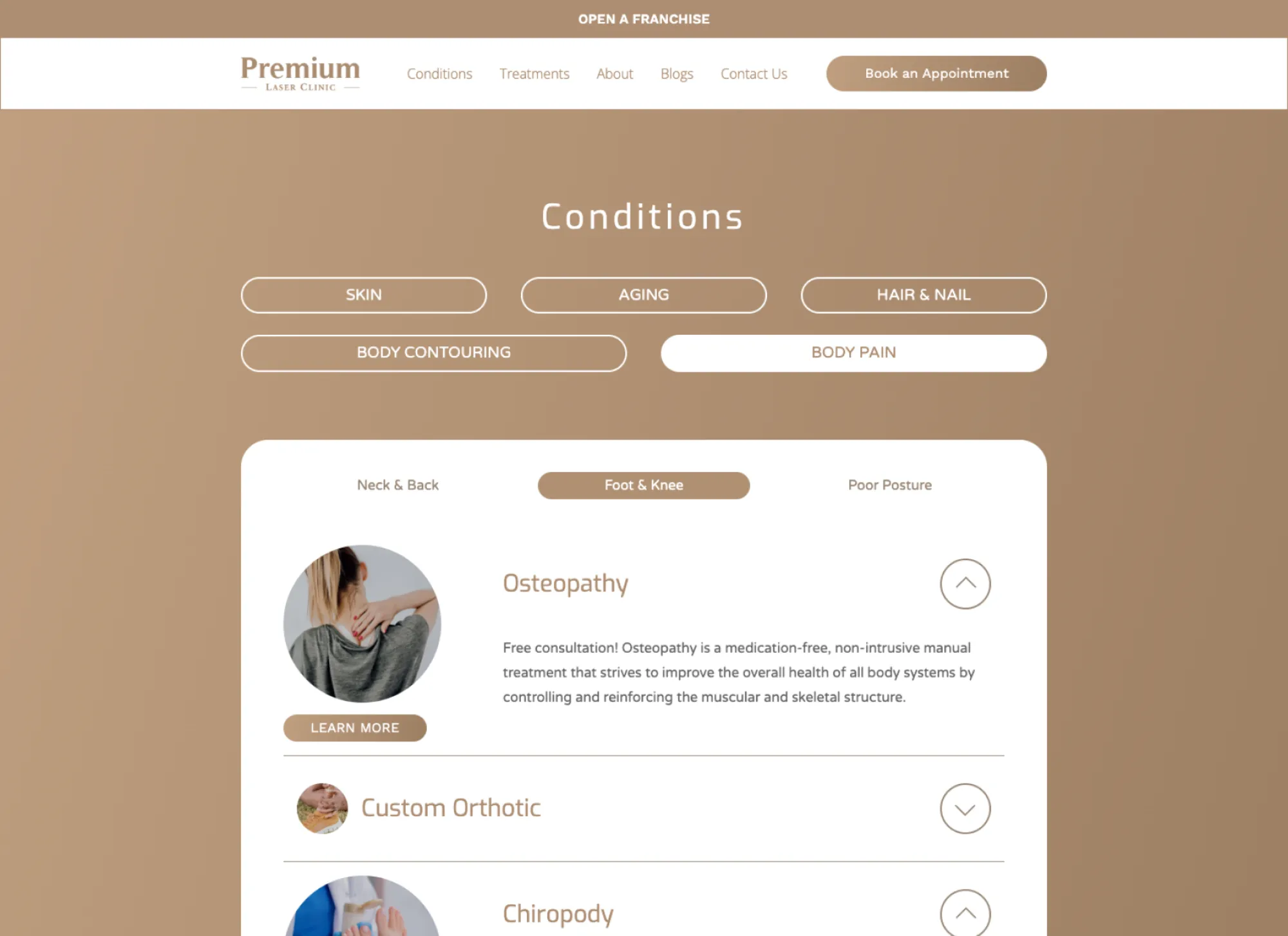 Client Project web development screenshot.